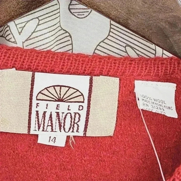 NWT Field Manor 100% wool Women's Blazer Red Size 14 - Picture 5 of 7